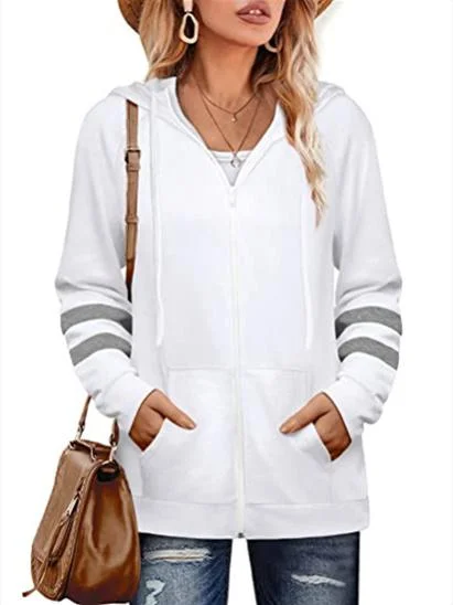 Women's  Cardigan Hoodie Zipper Top