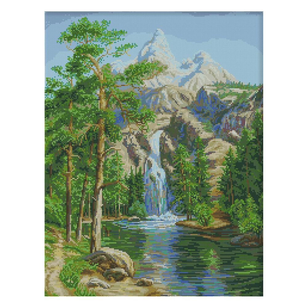 

Mountain Stream - 14CT Stamped Cross Stitch - 42*52cm, 501 Original