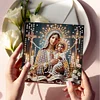 6pcs DIY Holy Mother Jesus Diamond Painting Greeting Cards