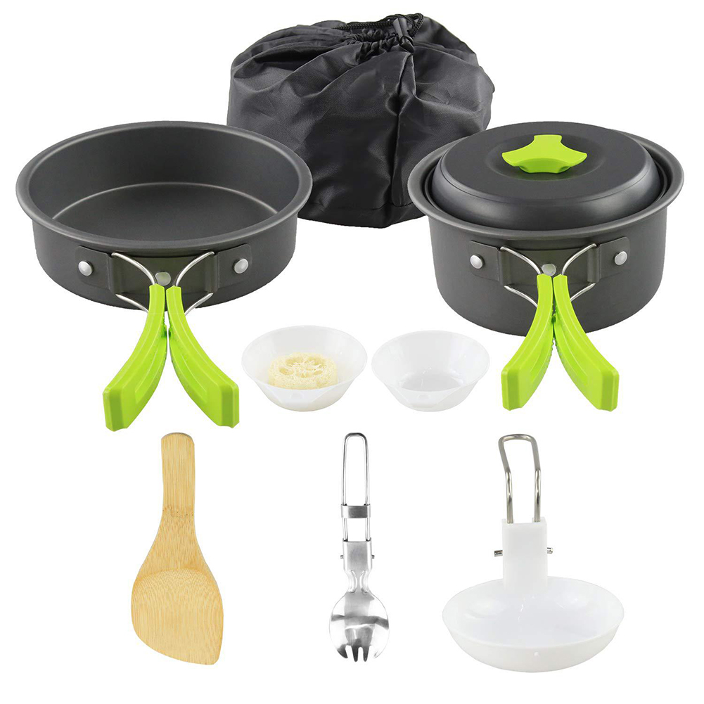 

1-2 People Portable Camping Cookware Set Outdoor Cooking Equipment Utensils, 501 Original