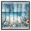 Seaside Wood Panel Painting-11CT Stamped Cross Stitch 40*40cm