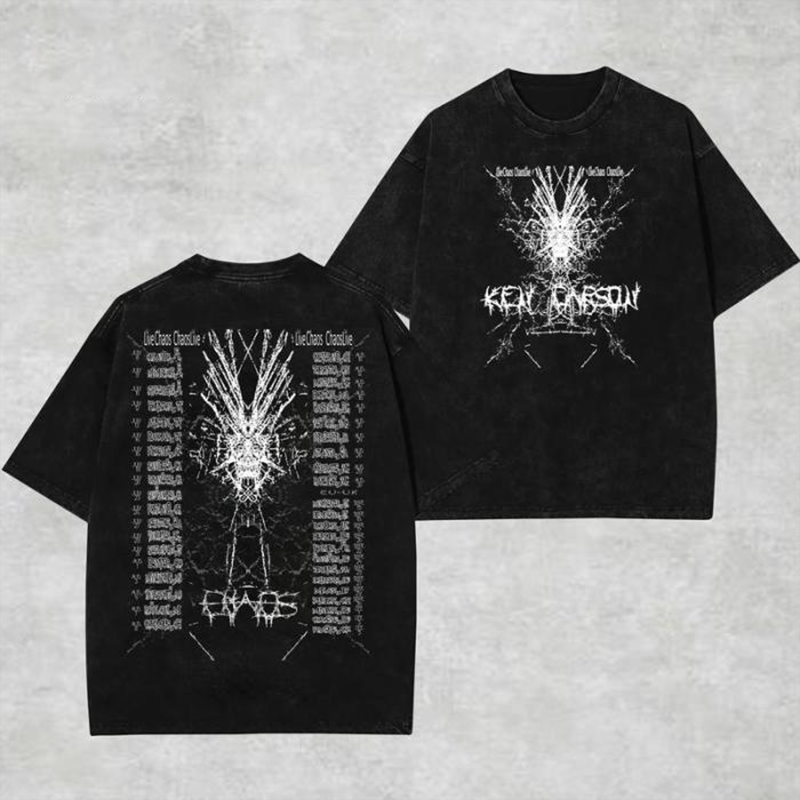 Ken Carson Chaos World Tour Printed Men's Oversized T-shirts