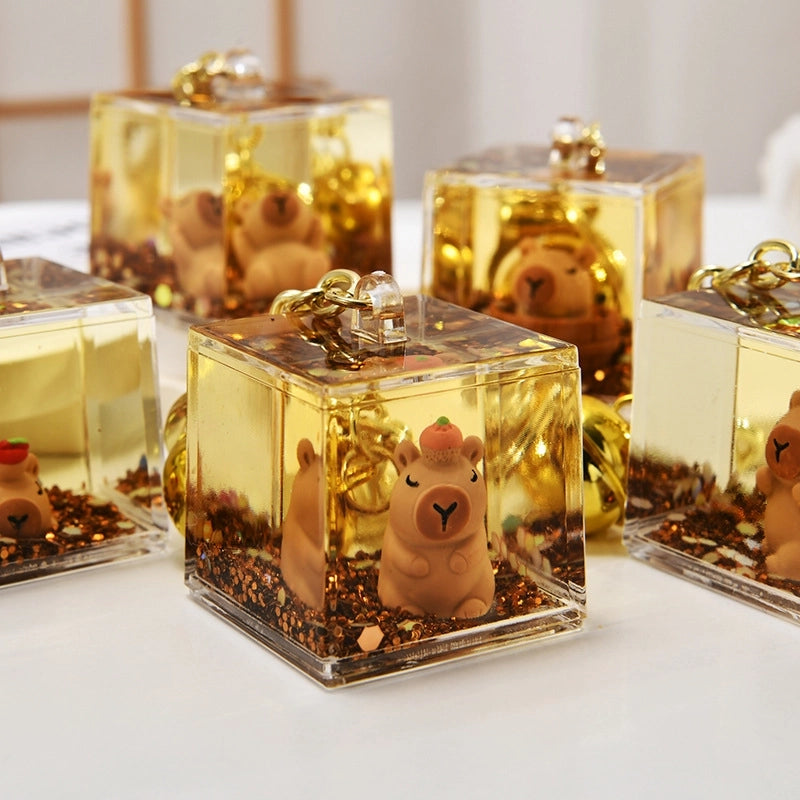 Cute Animal Capybara Arylic Unisex Bag Pendant Keychain