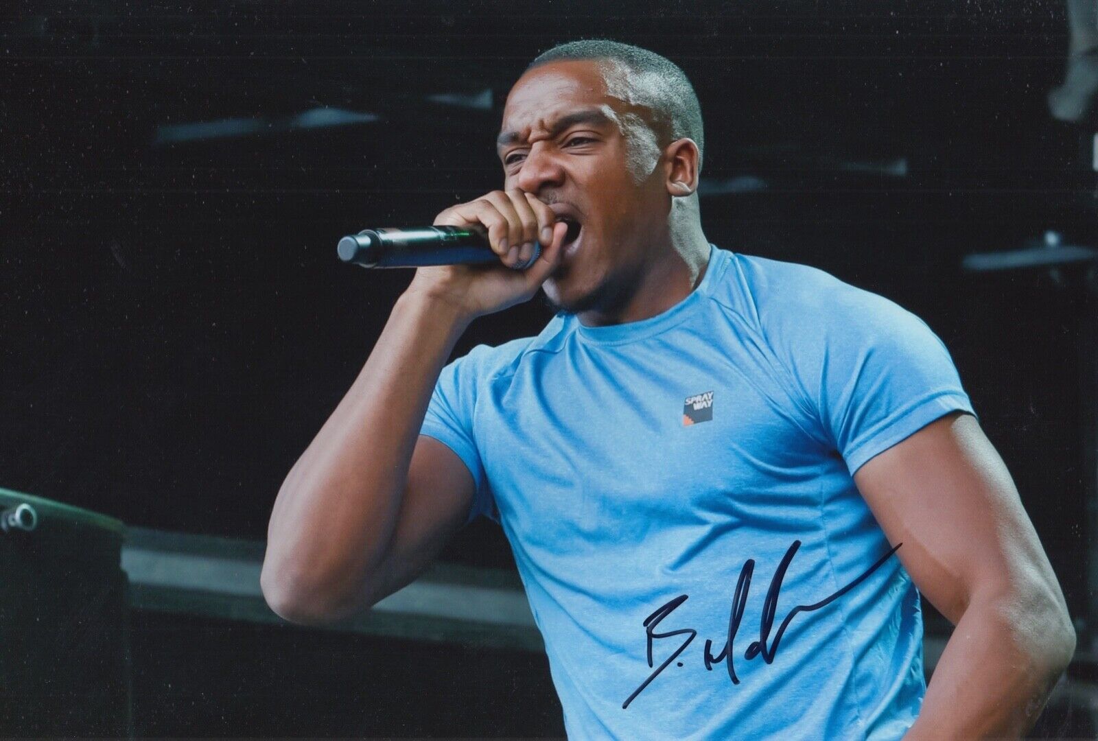 BUGZY MALONE HAND SIGNED 12X8 Photo Poster painting MUSIC AUTOGRAPH