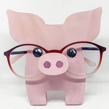 Harry-Handmade Pig Glasses Stand Art Gift