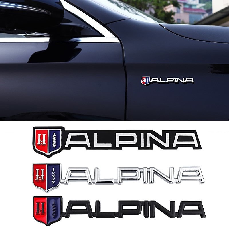 Metal Alpina Grille Emblem Badge Auto Trunk Rear Tailgate sticker voiturehub dxncar