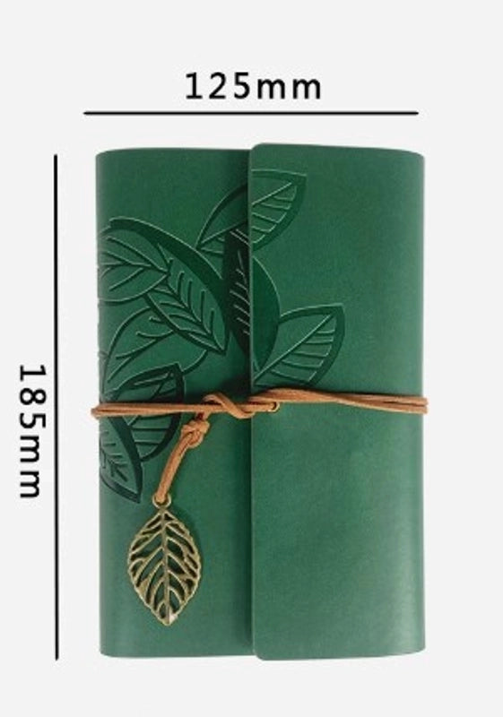 1 Piece Plant Learning School Pu Leather Paper Retro Notebook
