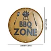 BBQ Zone - Round Metal Tin Signs(12*12Inch)
