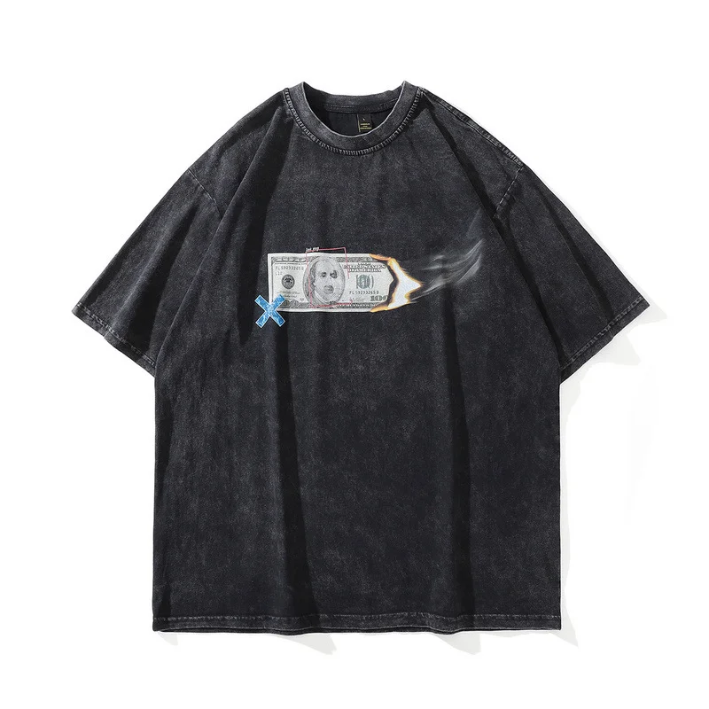 Loveciss®/ Street Vintage Print Half-Sleeved Loose Short-Sleeved T-Shirt