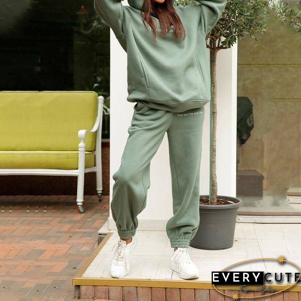 Two Piece Set Casual Fleece Tracksuit Women Winter Women's Sets Oversized Hooded Long Sleeve Hoodie Sport Pants Lady Suit