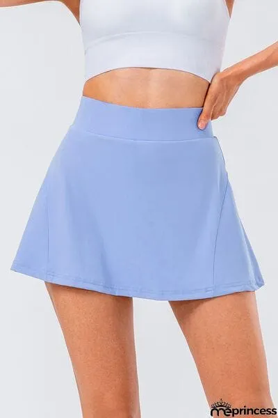 High Waist Pleated Active Skirt