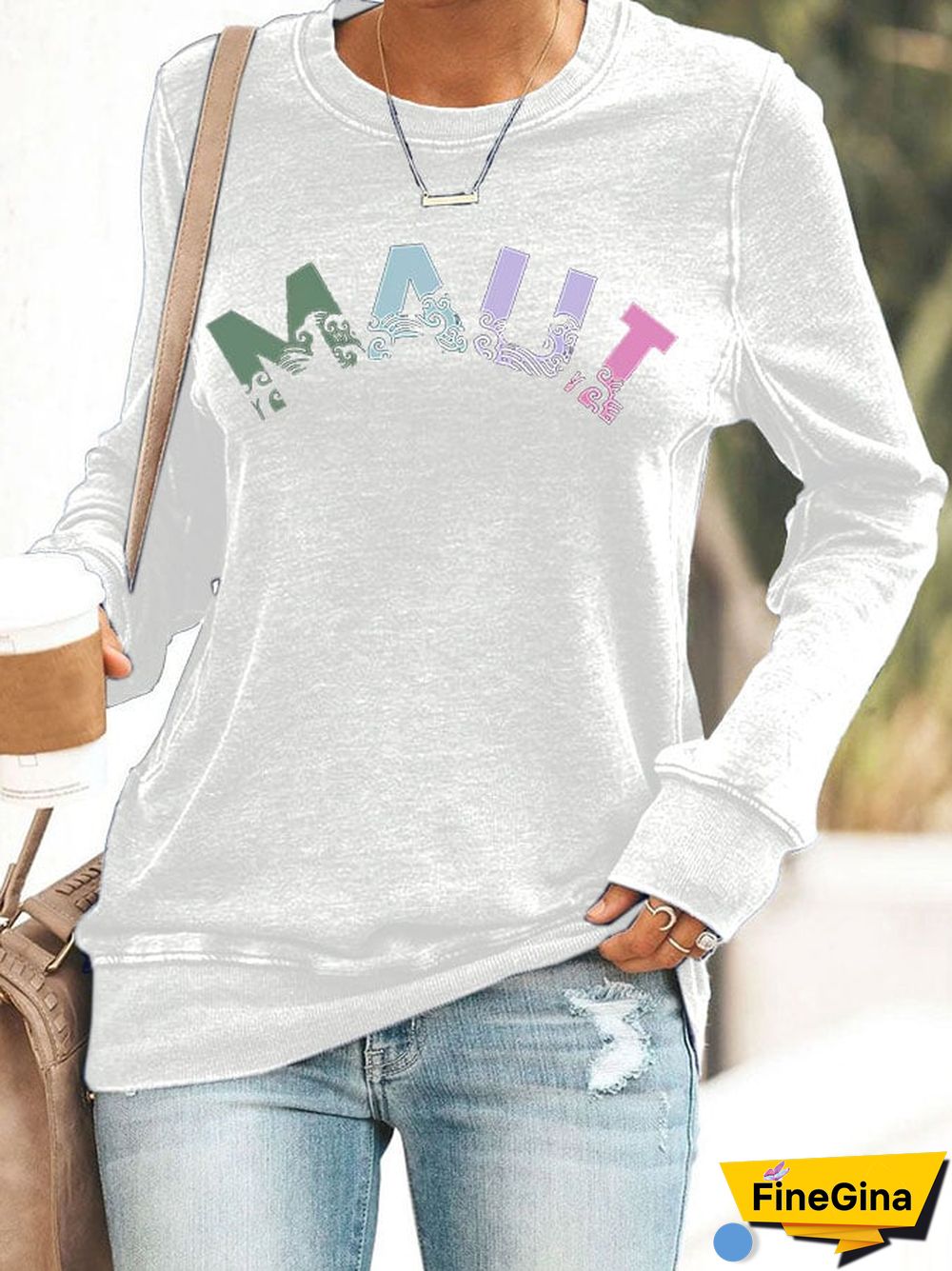 Women's Maui Printed Sweatshirt