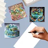 (US Only)6PCS DIY Xmas Diamond Art Greeting Cards Congratulations Cards & Gifts (Turtle)