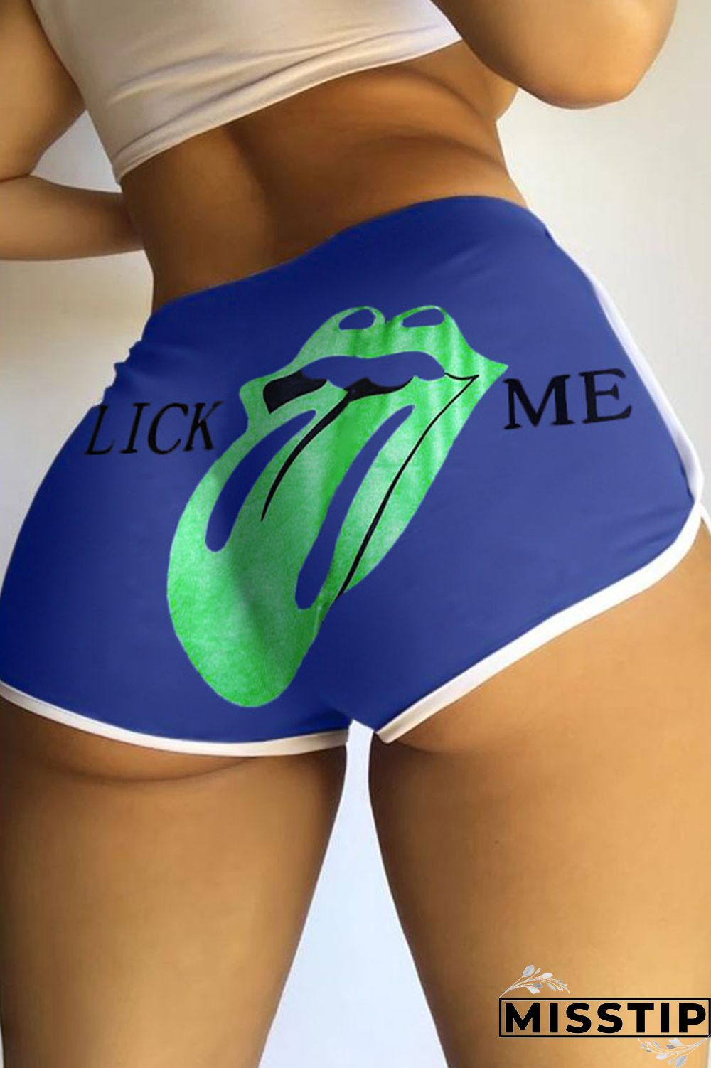 Green Sexy Print Patchwork Sports