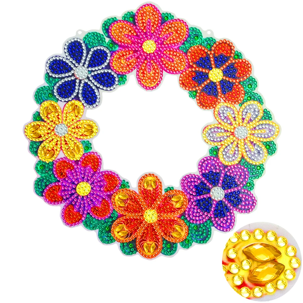 DIY Diamond Painting Hanging Wreath - Santa