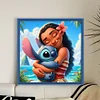Princess Moana And Stitch-11CT Stamped Cross Stitch 40*40cm/15.75*15.75in