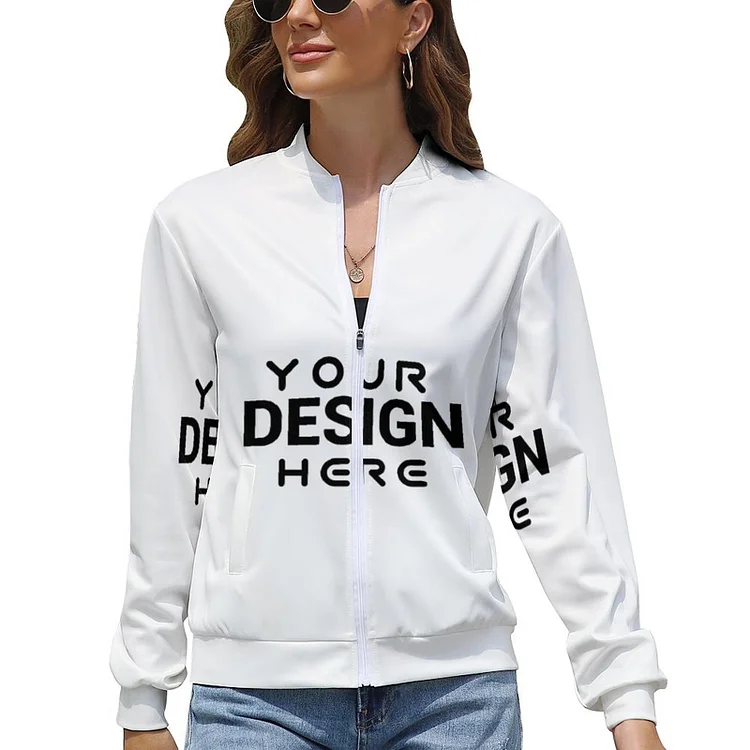 Personalized Design  Women's Zipper Jacket Full Print
