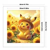 Sunflower Pikachu-11CT Stamped Cross Stitch 40*40cm/15.75*15.75in