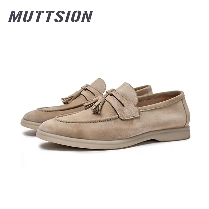 MUTTSION Leather Soft Sole Comfortable Casual Fashion Loafers