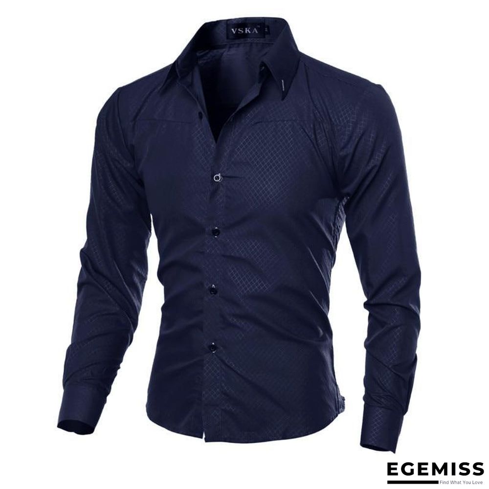 Brand Design Men Fashion Cotton Solid Long Sleeve Shirt | EGEMISS
