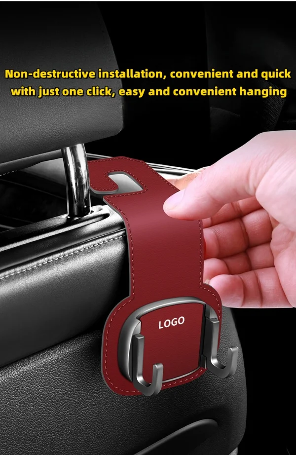 Car Seat Back Hidden Suede Hook