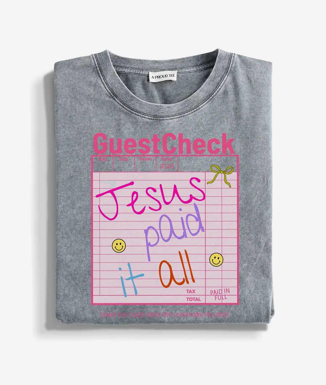 Easter Bill Jesus Paid It All Washed T-shirt