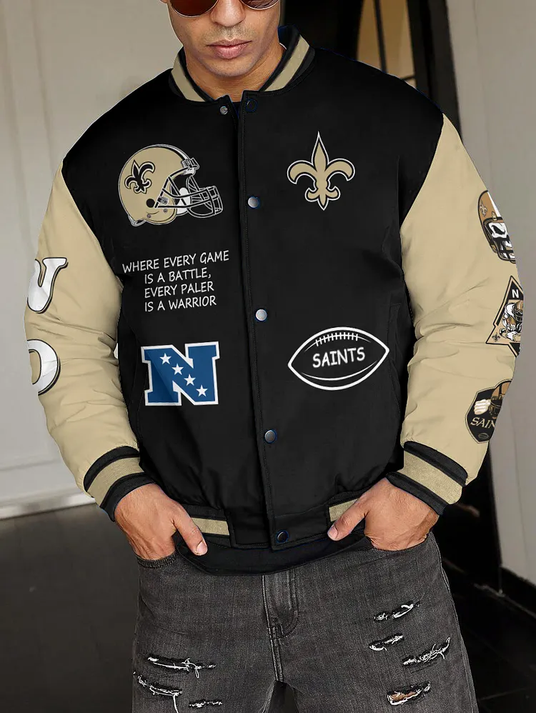 New Orleans Saints  National Football League 2024 Make Your Mark Unisex Varsity Jacket