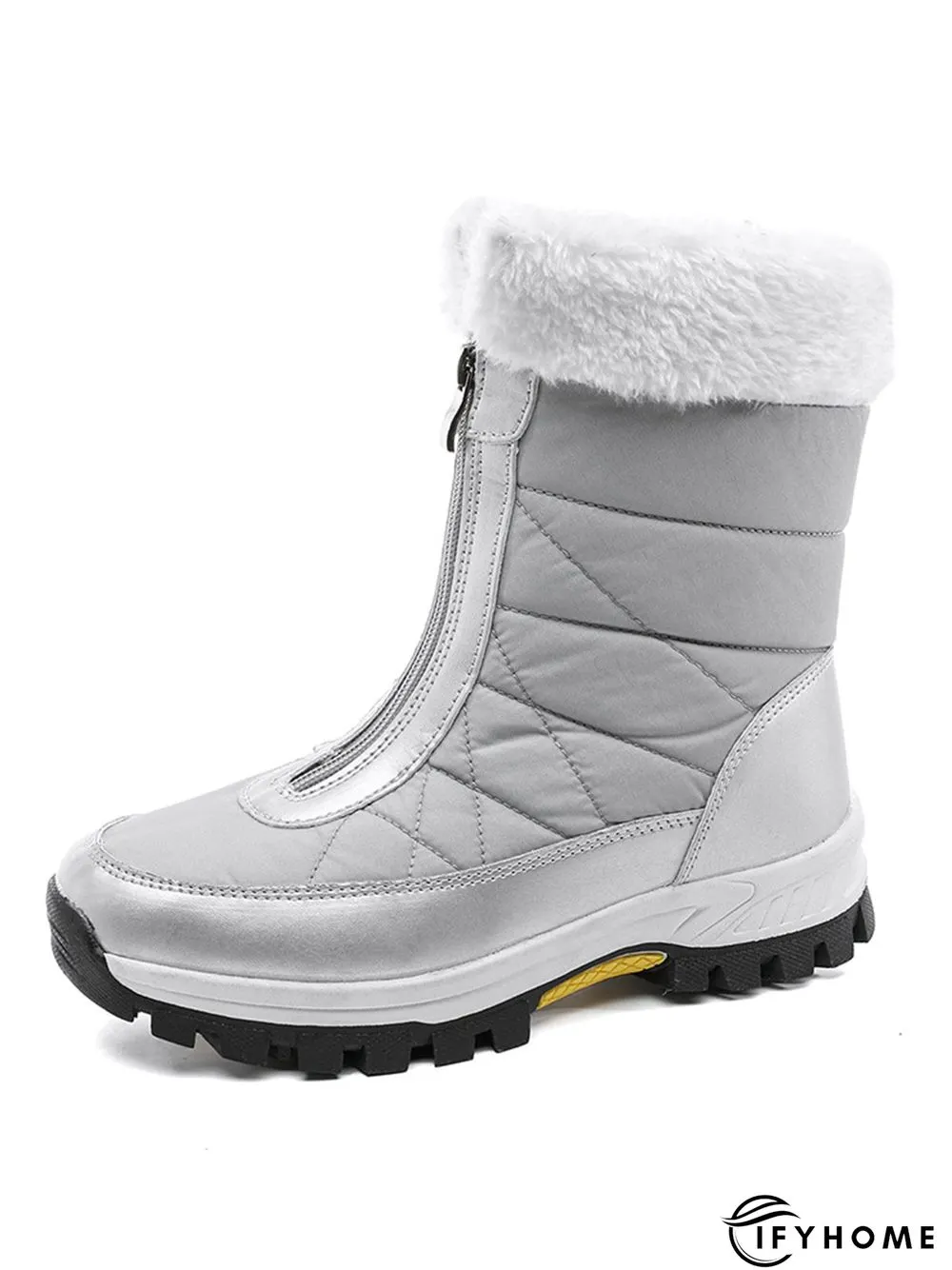 Winter Front Zip Thermal Lined Outdoor Snow Boots | IFYHOME