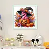 Halloween Pumpkin Flamingo-14CT Counted Cross Stitch 40*40cm/15.75*15.75in tapestrymarket