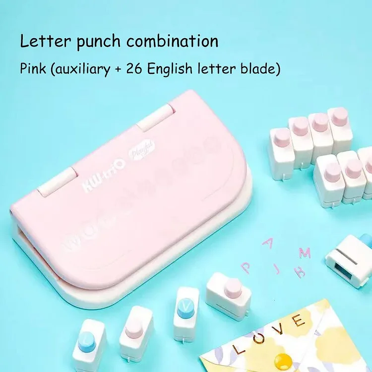 Journalsay Manual 26 English Letter Embossing Punch Hole Punch