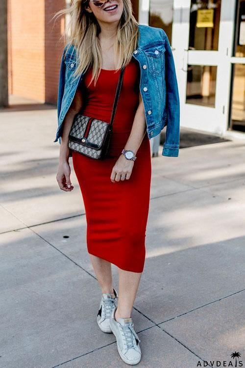 U Neck Sleeveless Bodycon Dress