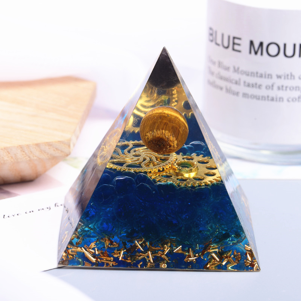 

Amethyst Crystal Pyramid Ornament Healing Peridot Crystal Home Desk Decor, 501 Original