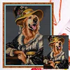 >SALE<Full Embroidery Eco-cotton Thread 14CT Counted Dog Cross Stitch Artwork (RA505)