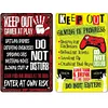 2pcs - Keep Out Gaming Progress Warning Vintage Metal Signs(12*16Inch)
