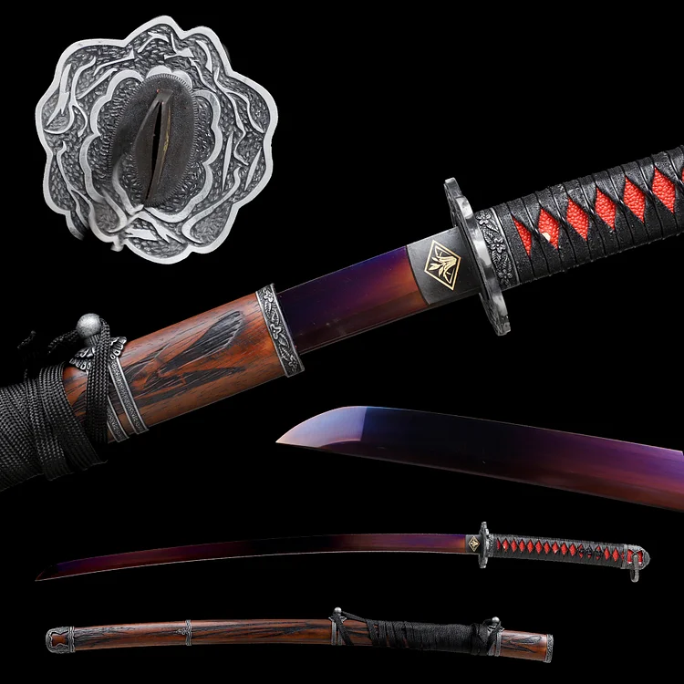 Red purple blade katana,Undead Cut Katana,Sekiro: Shadows Die Twice,Japanese Samurai Sword,Real Katana,Handmade sword,High manganese steel