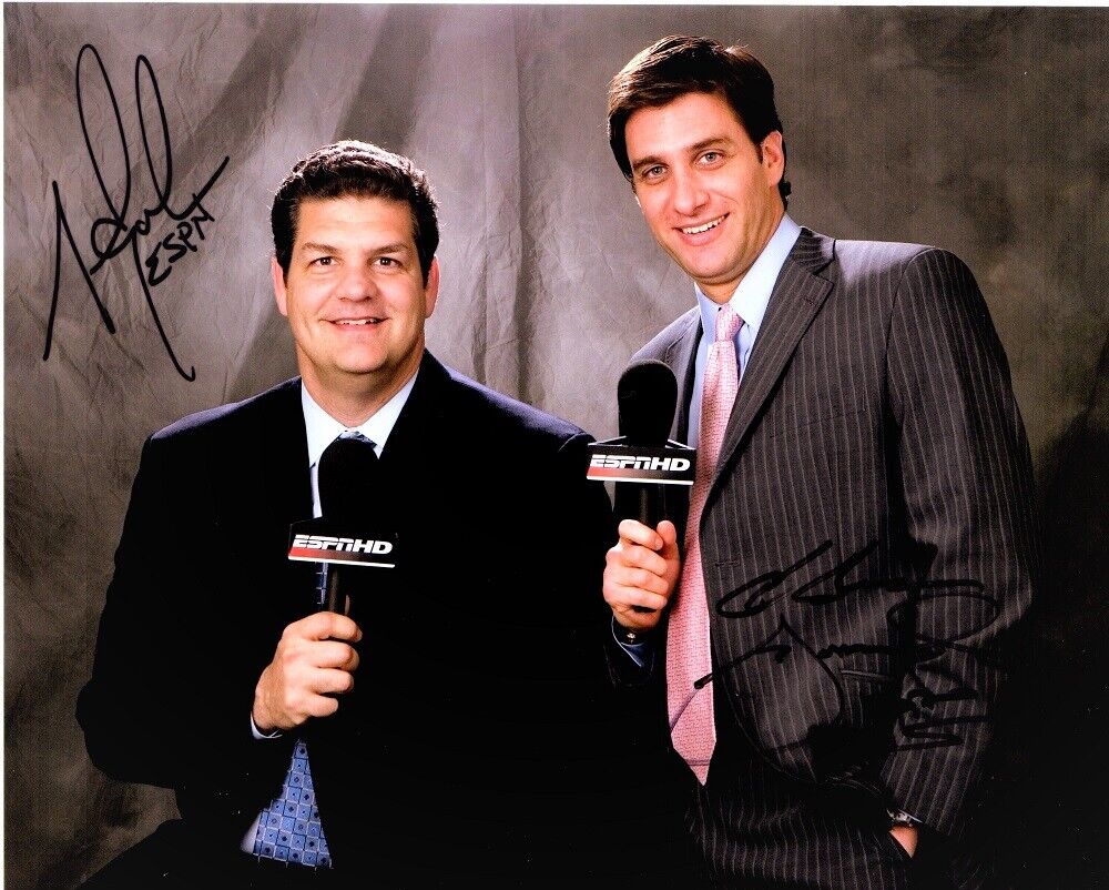 Mike Golic and Mike Greenberg Signed Mike & Mike Radio Show 8x10 inch Photo Poster painting