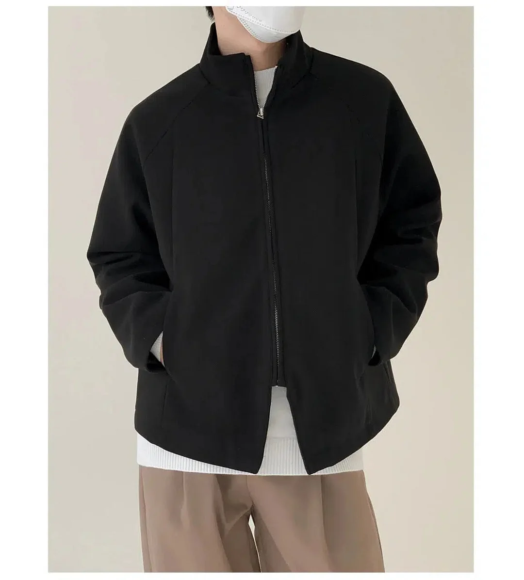 Aonga Stand-collar Woolen Jacket