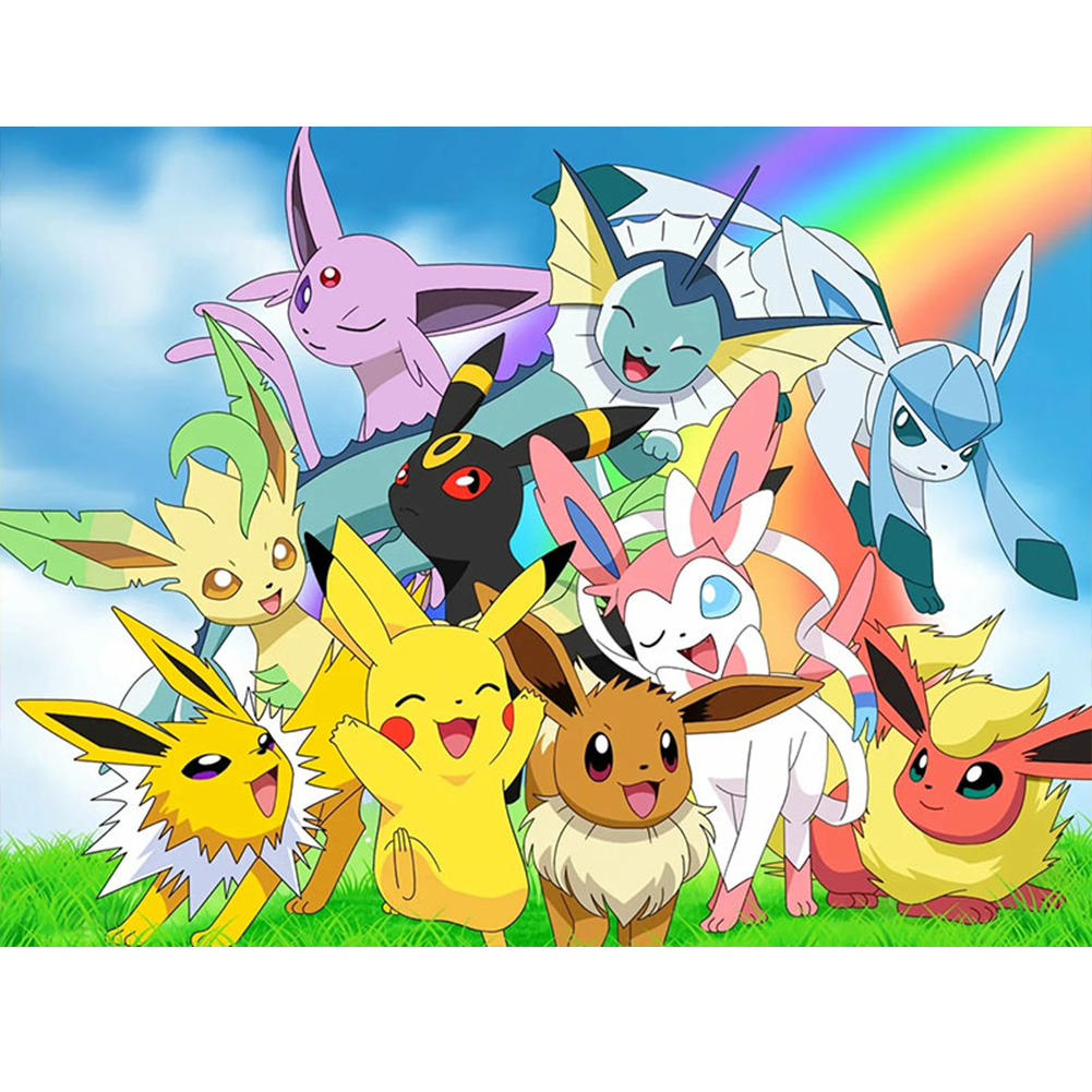 Anime Pikachu - Round Drill Diamond Painting - 50*40CM