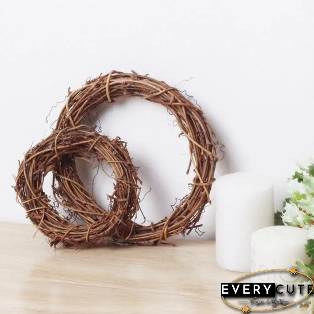 Christmas Retro Wreath Natural Dried Rattan Garland Hang 1Pcs Rural Xmas Decor
