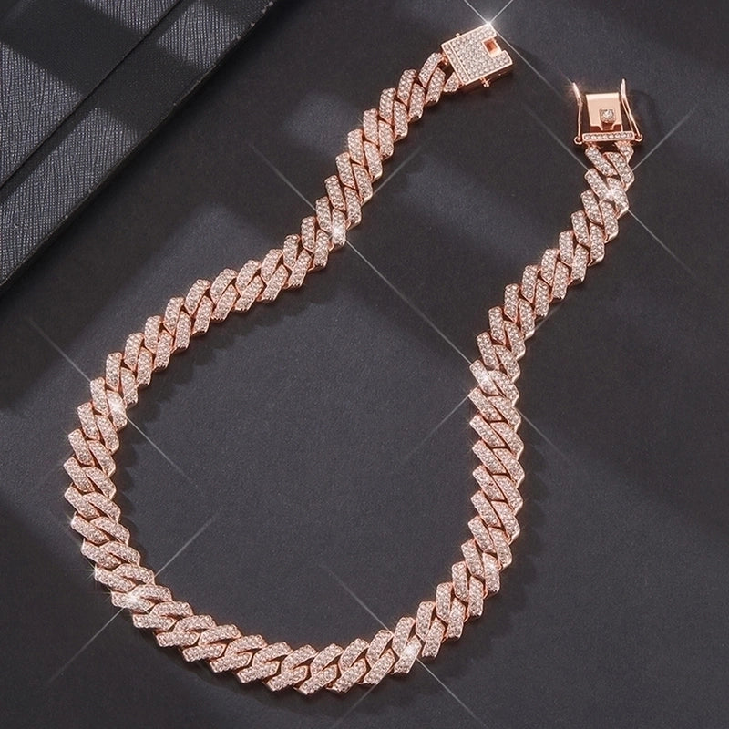 Hip-hop Necklace Alloy Inlay Rhinestones Men’s Necklace