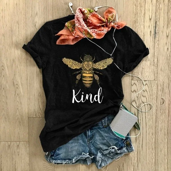 Women's Casual Cotton-Blend Short Sleeve Printed Letter Black-1,Gray,White,Yellow Shirts & Tops