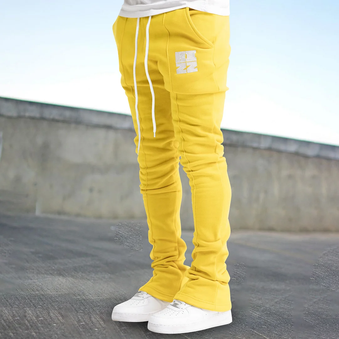 Retro Fashion Tide Brand Print Street Trousers