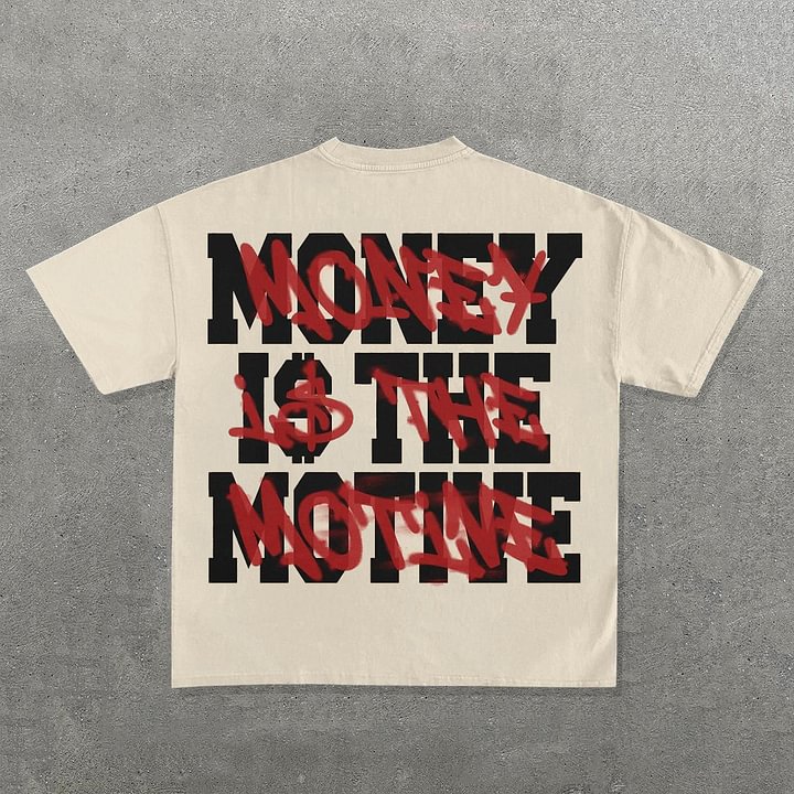 Sopula Vintage Money Is Motiva Graphic Cotton T-Shirt - SOPULA