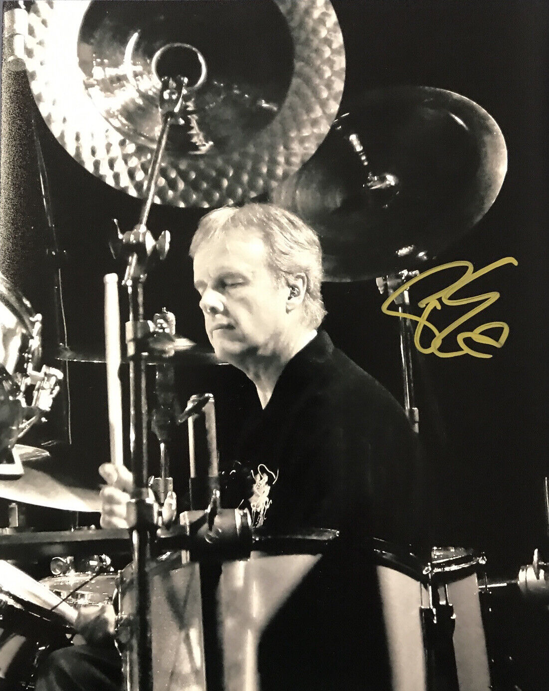 PHIL EHART HAND SIGNED 8x10 Photo Poster painting KANSAS DRUMMER AUTOGRAPH RARE COA