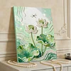 DIY Pearl Painting Green Lotus for Home Decor with Frame(30x40cm)