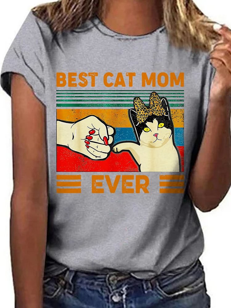 Bestdealfriday The Best Cat Mam Graphic Tee