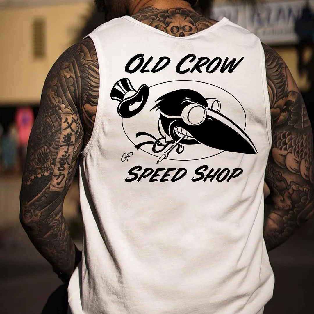 OLD CROW SPEED SHOP Print Men's Vest