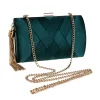 Silk Tasseled Square  Banquet Handbag