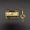 Auspicious old-fashioned lock, metal Kirin small copper lock, mini mechanism lock