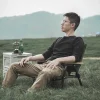 Portable Aluminum Folding Chair Picnic Camping Chair Fabric Chair Stool